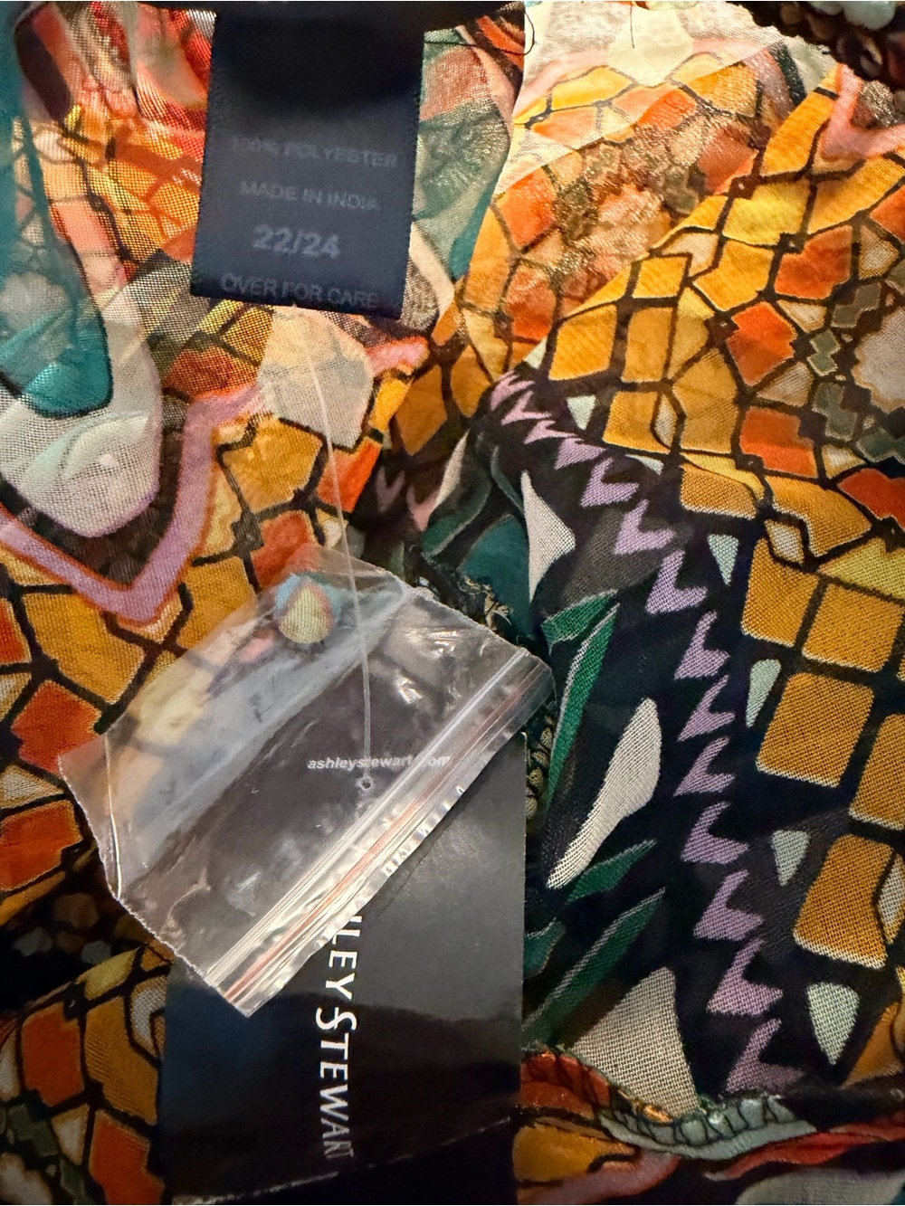 🔥Ashley Stewart Multicolor Off-Shoulder Boho Jumpsuit NWT RARE FIND!!! - Picture 7 of 8